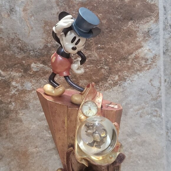 Walt Disney Mickey Mouse 100th Year Celebrating A Legacy Water Globe Statue - Picture 9 of 16